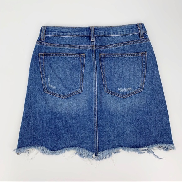 Buckle | Twelve by On Twelfth Denim Frayed Skirt - Picture 3 of 7